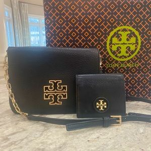 Black Tory Burch Crossbody Bag AND Wallet!!